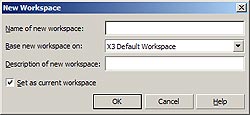 CorelDRAW - saving New Workspace dialog box